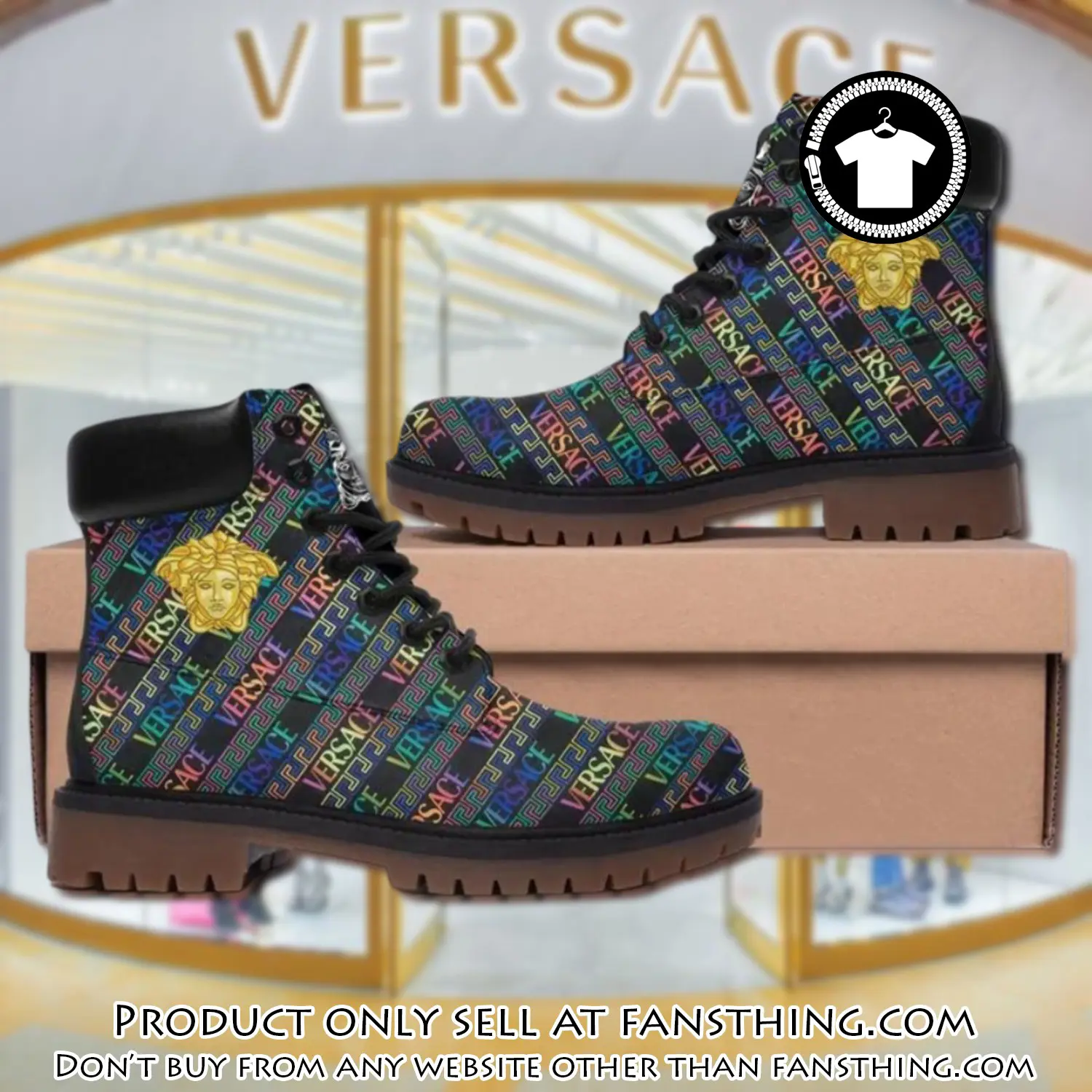 Gianni versace medusa multicolor luxury brand boots premium gifts for men women fst5013498